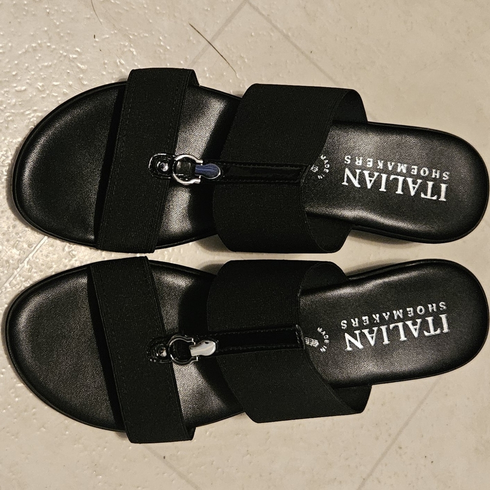 Italian Shoemakers Elegant Black Sandals